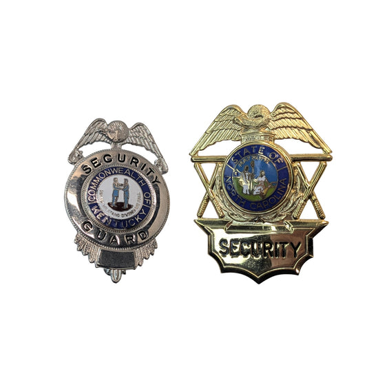 Vintage State Security Guard Badges | Kentucky & North Carolina Lot
