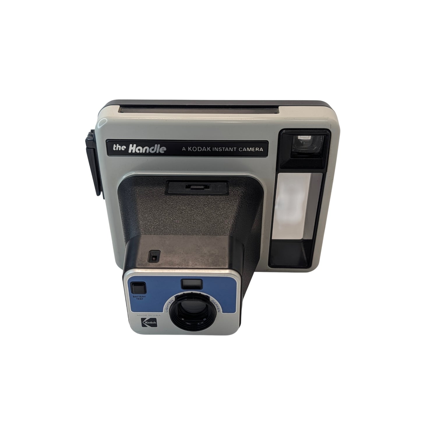 Vintage 1979 Kodak 'The Handle' Instant Camera Retro Gray & Blue Photo Prop