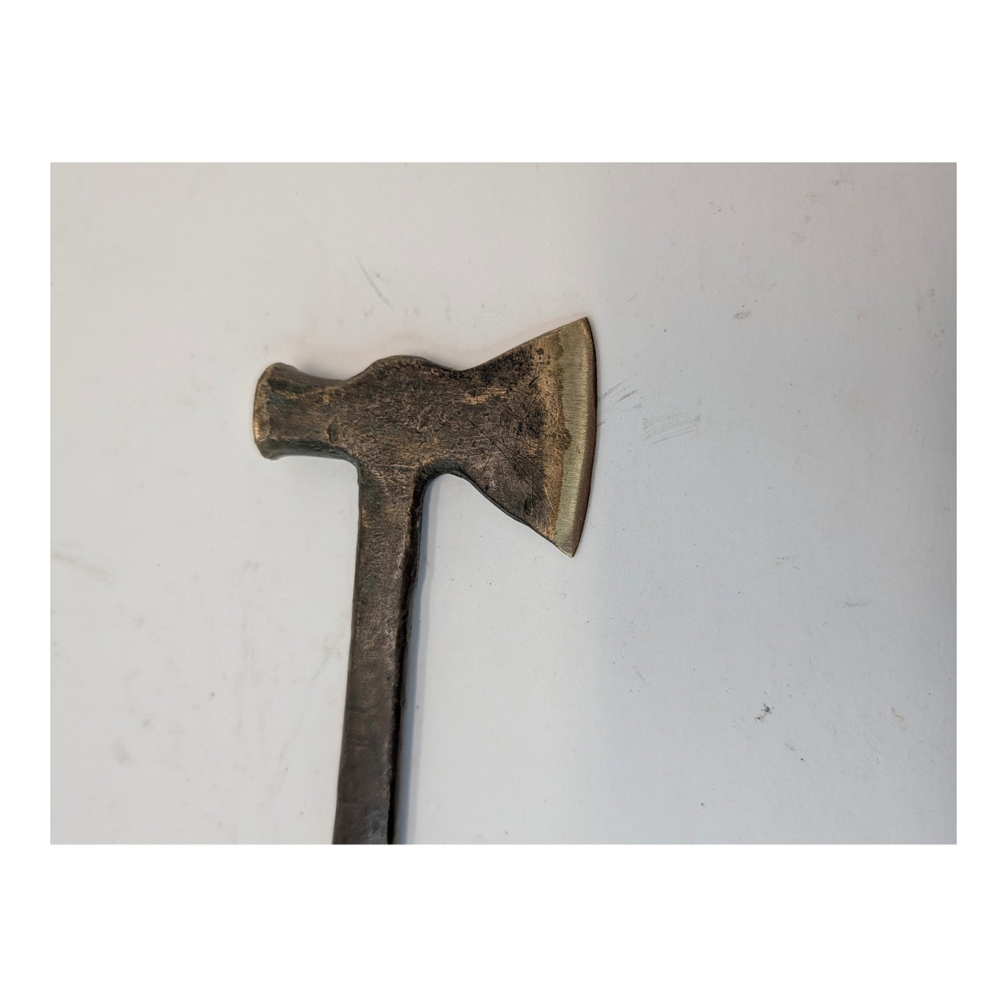 Vintage Solid Brass Hatchet Hammer Paperweight Industrial Decor