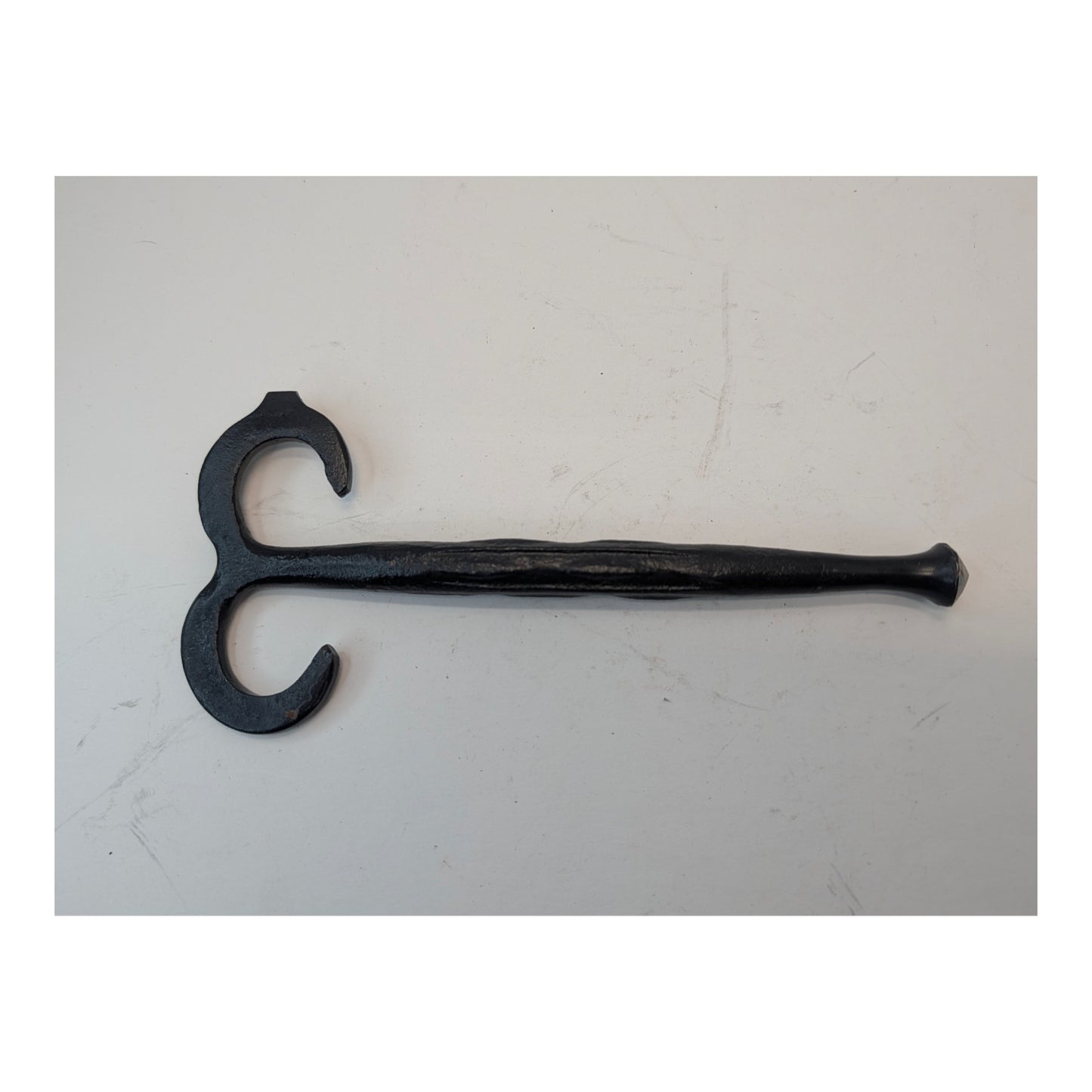 Vintage Hand-Forged Wrought Iron Shutter Dog, Rustic Colonial Hardware