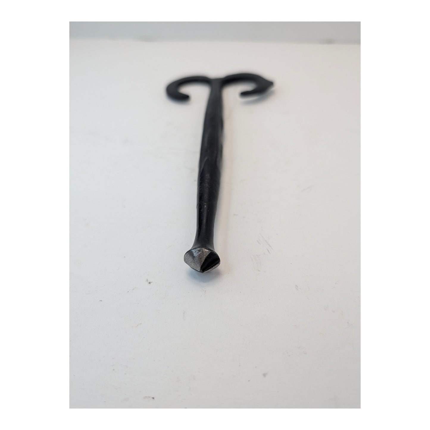 Vintage Hand-Forged Wrought Iron Shutter Dog, Rustic Colonial Hardware