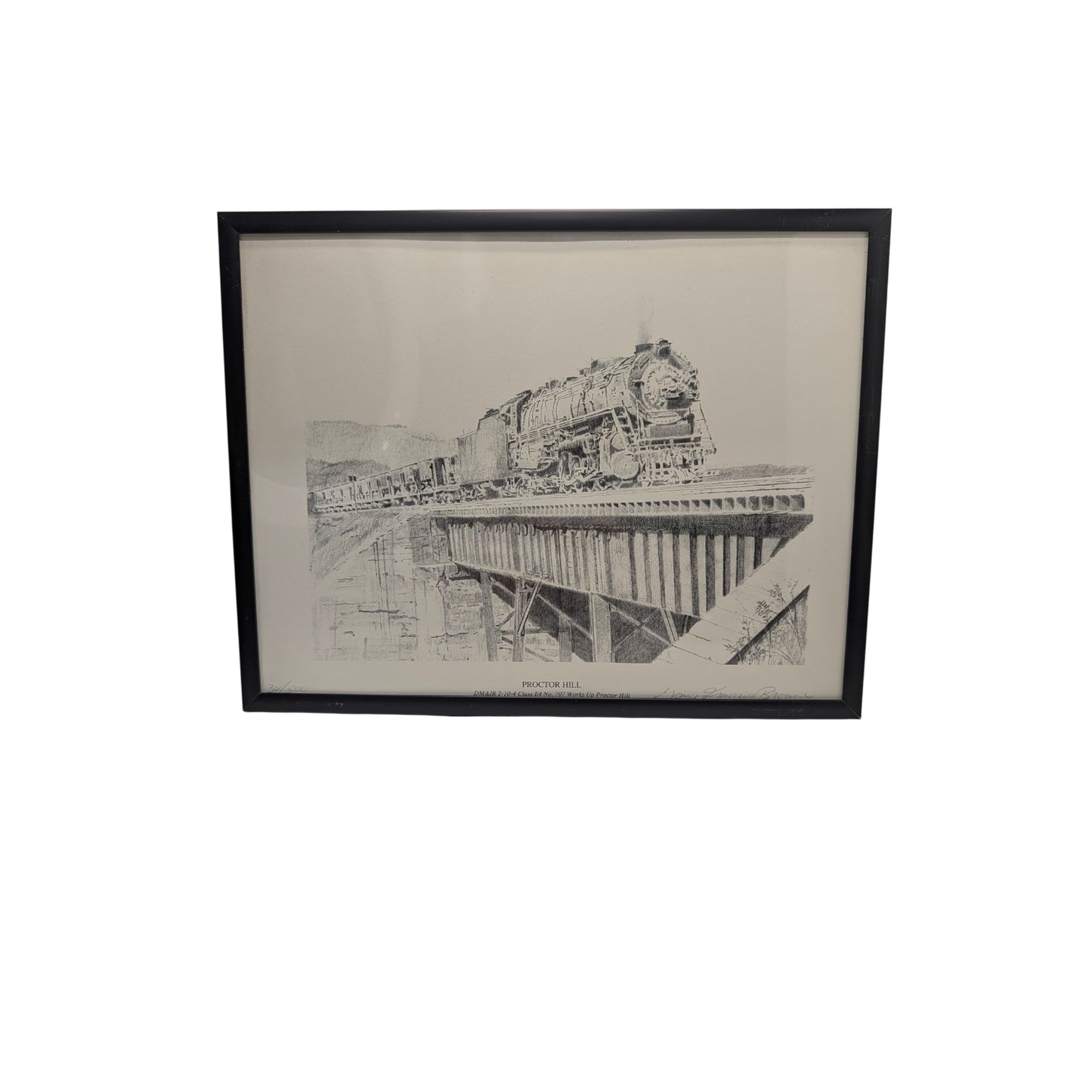 Louis Francis Browne Signed Train Print "Proctor Hill" Ltd Ed 34/500 DM&IR Art