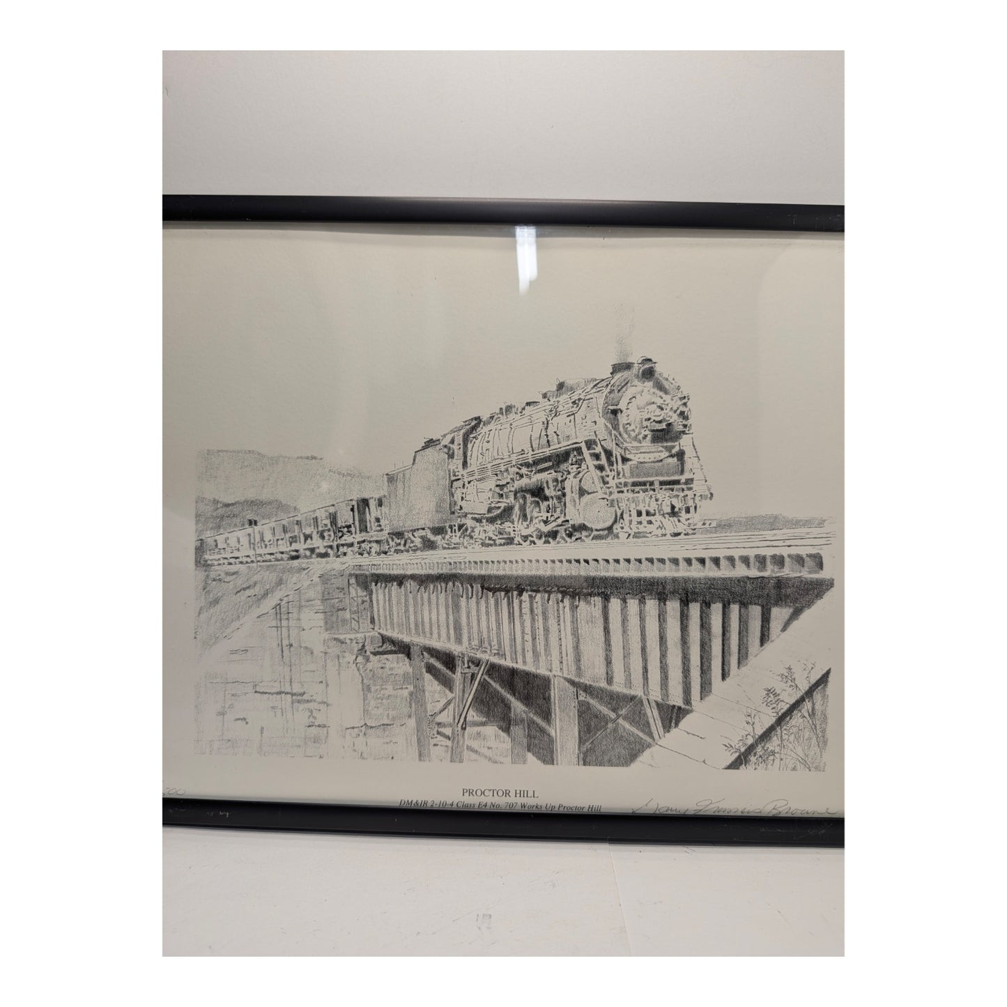 Louis Francis Browne Signed Train Print "Proctor Hill" Ltd Ed 34/500 DM&IR Art