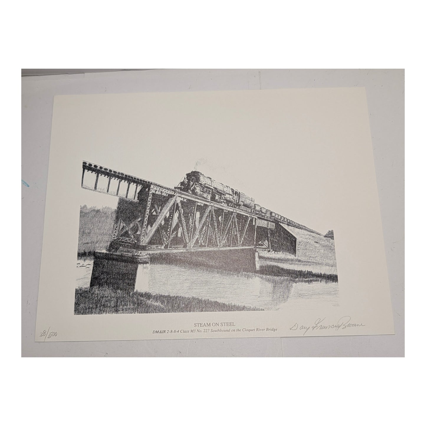 Gary Grunau-Jeans "Steam on Steel" Signed LE Train Print 28/500