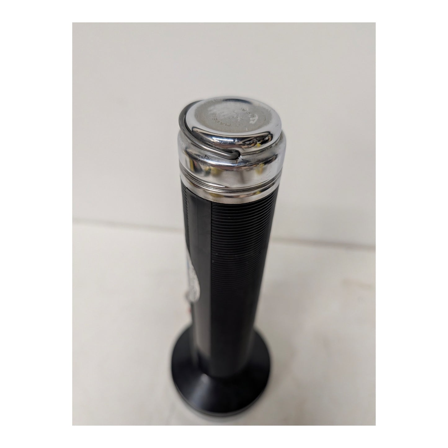 Vintage 1970s Krypton Flashlight Black & Chrome Retro Industrial Design