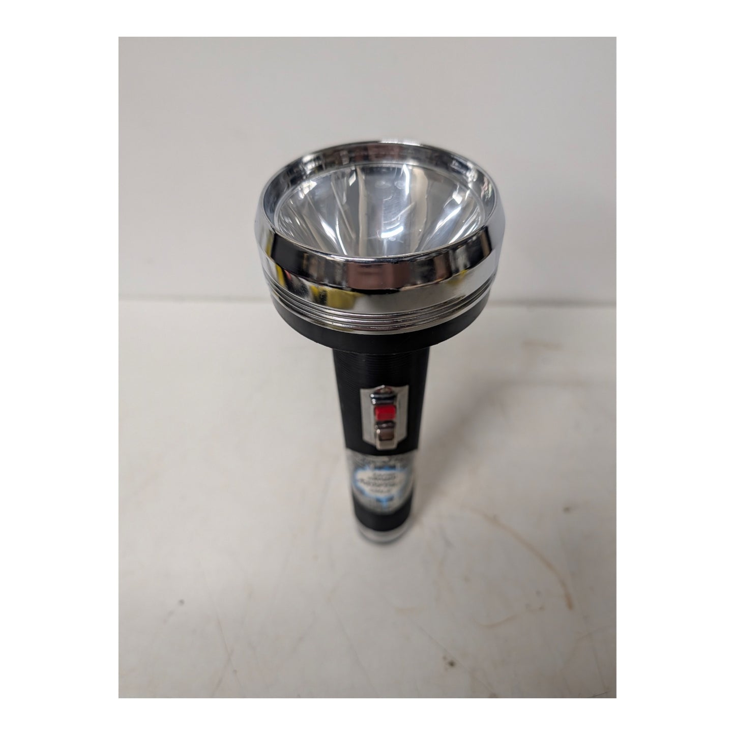 Vintage 1970s Krypton Flashlight Black & Chrome Retro Industrial Design