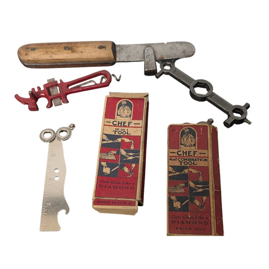 Vintage CHEF Multi-Tool & Industrial Gadget Lot, 5 Pcs