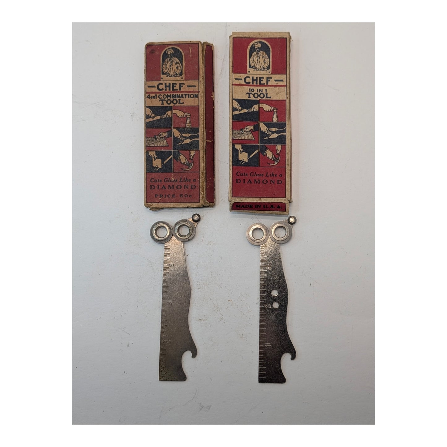 Vintage CHEF Multi-Tool & Industrial Gadget Lot, 5 Pcs