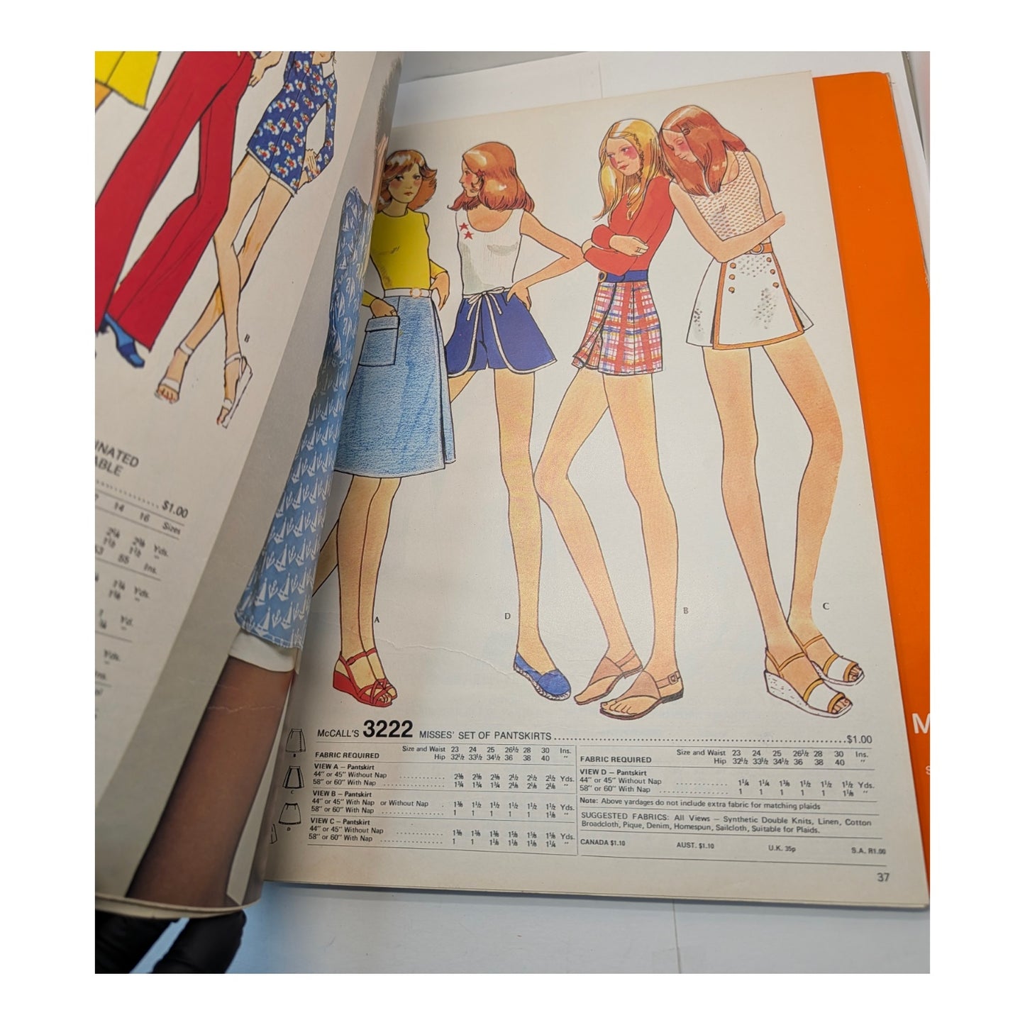 Vintage 1970s McCall's Pattern Catalog Carefree Summer Specials Counter Book