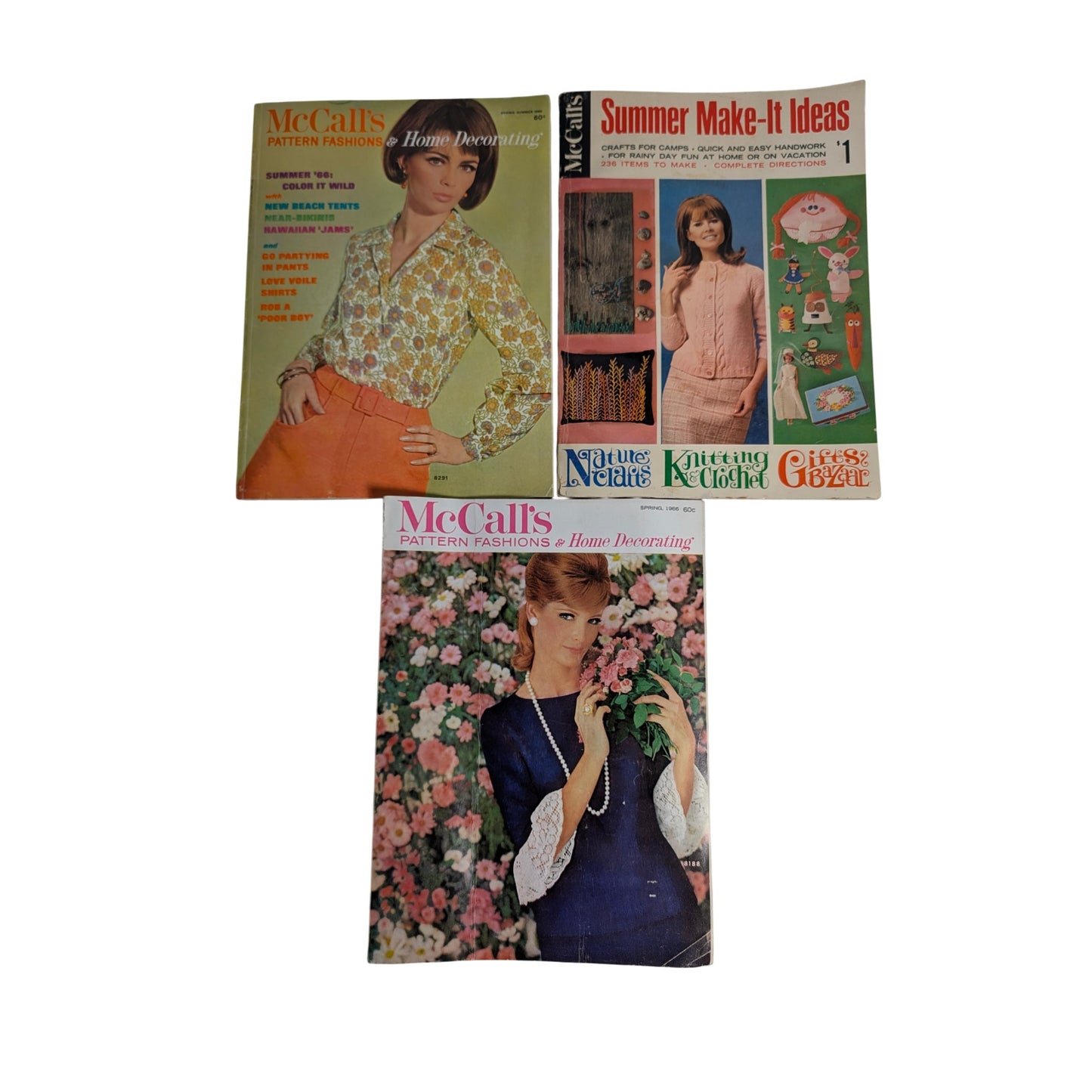 Vintage 1960s McCall's Fashion & Craft Magazine Lot (3)