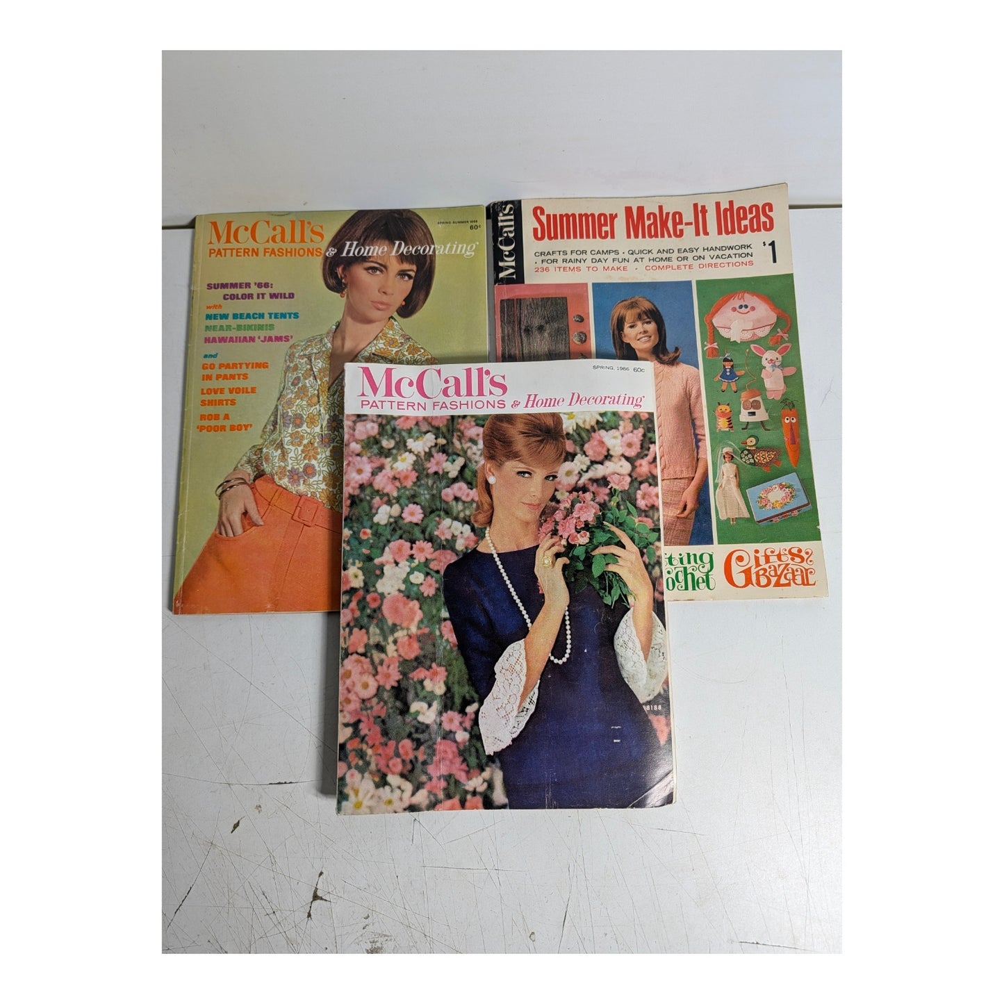 Vintage 1960s McCall's Fashion & Craft Magazine Lot (3)
