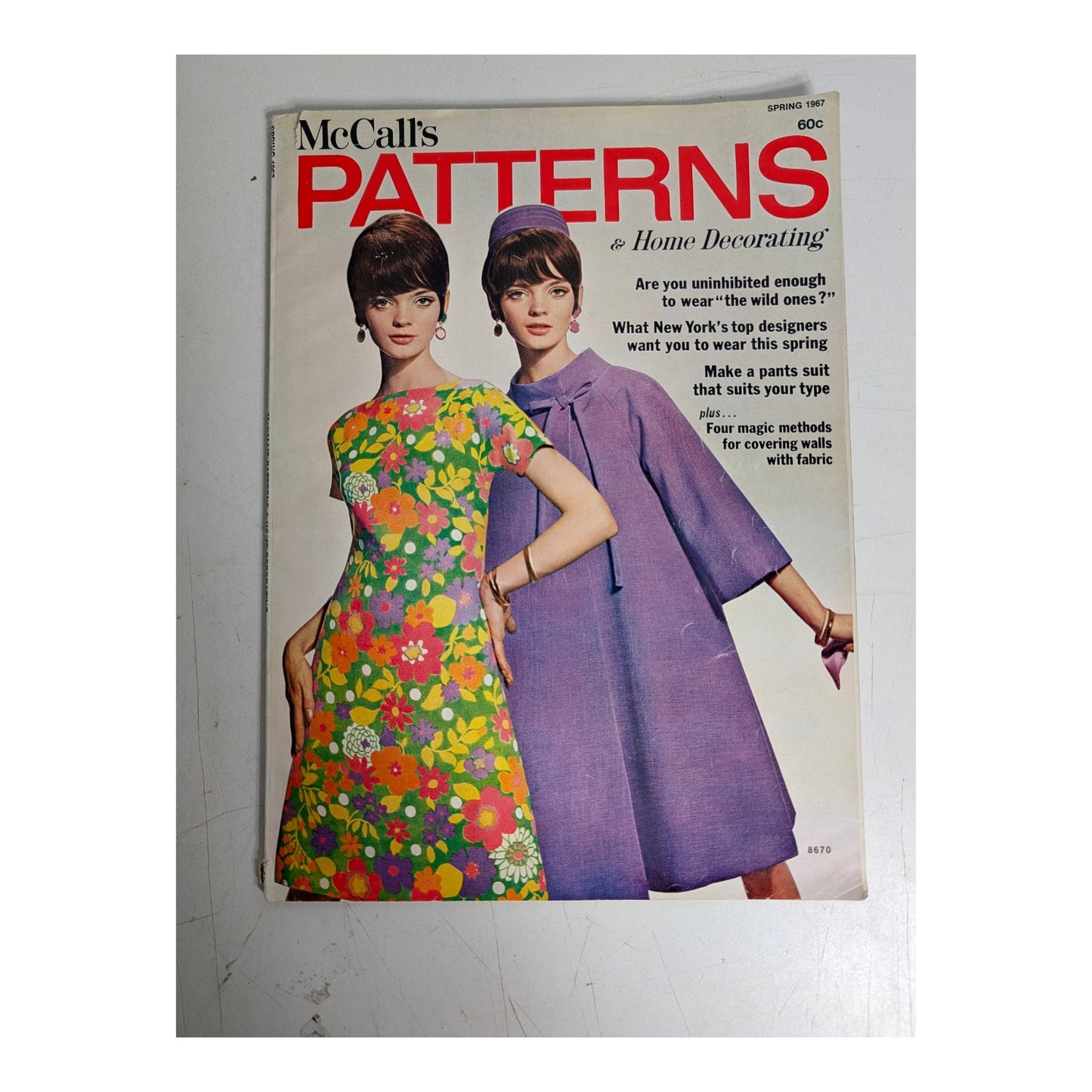 Lot of 2 Vintage 1967 McCall's Pattern Magazines, Mod Fashion & Home Decor