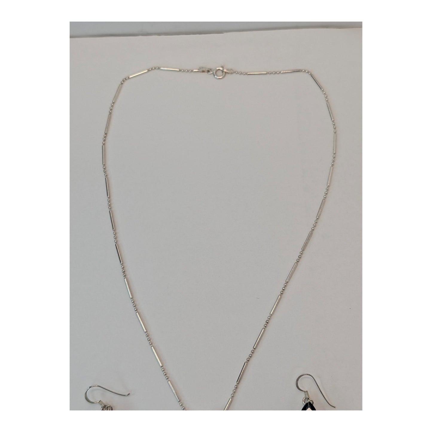 Vintage Sterling Silver London Blue Topaz Teardrop Jewelry Set