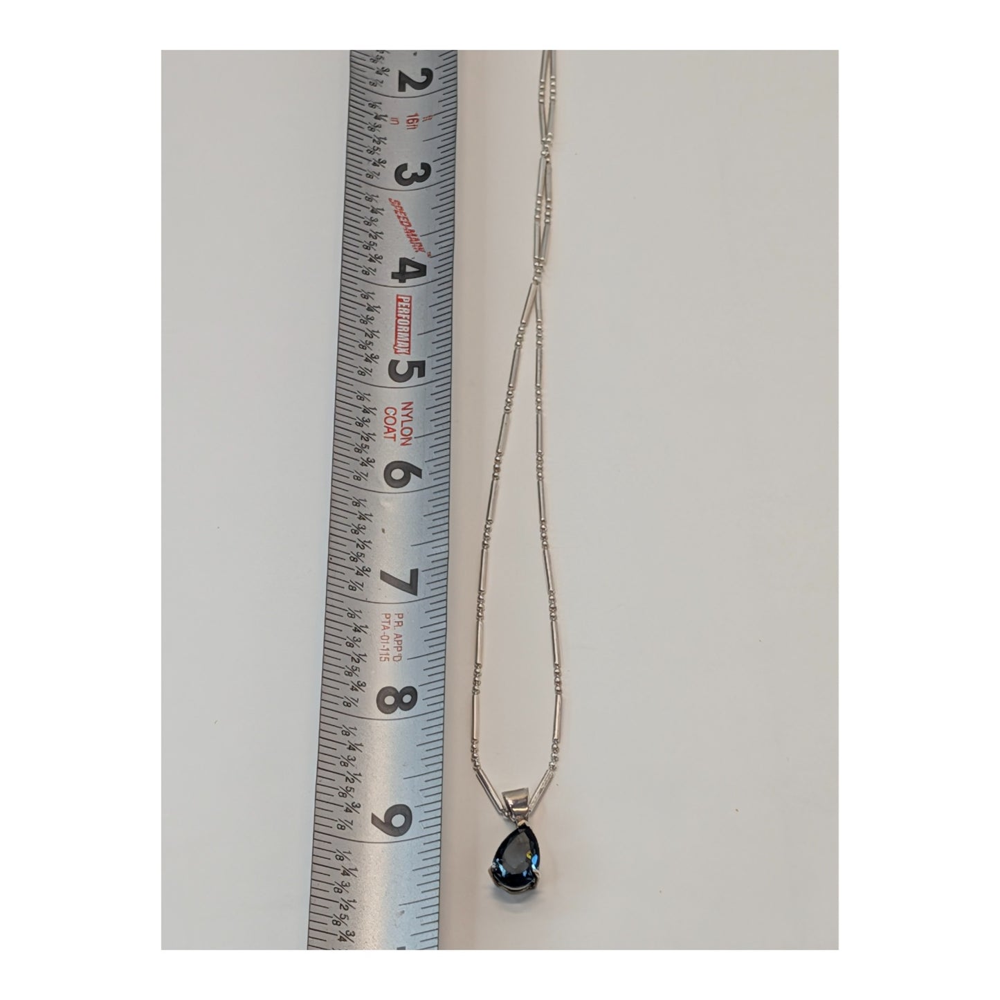 Vintage Sterling Silver London Blue Topaz Teardrop Jewelry Set