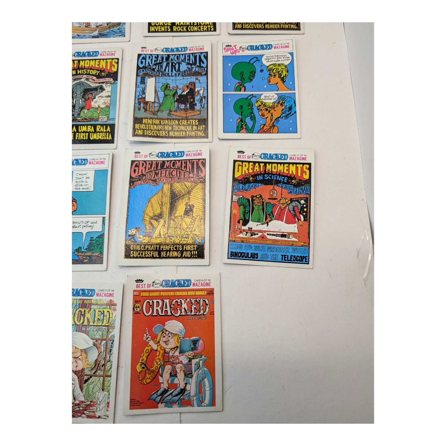Vintage 1981 Topps Cracked Magazine Sticker Lot (14) 80s Parody Humor Cards