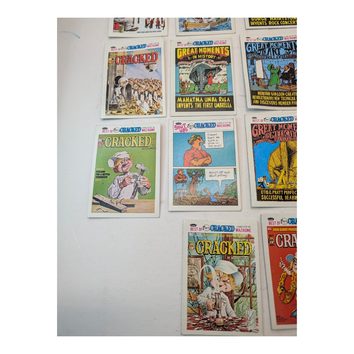 Vintage 1981 Topps Cracked Magazine Sticker Lot (14) 80s Parody Humor Cards