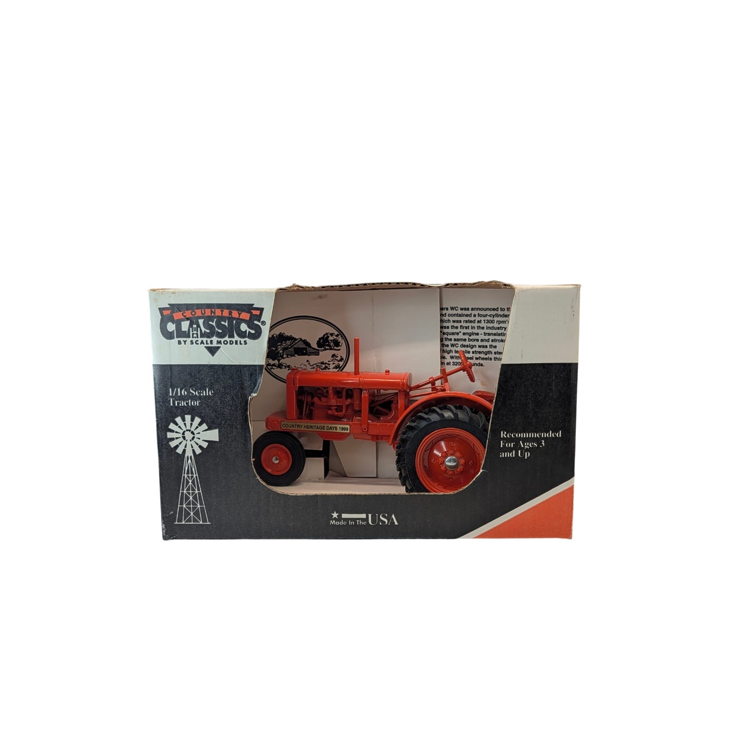 1999 AGCO Allis WC Tractor 1/16 Scale Die-Cast Model by Scale Models NIB