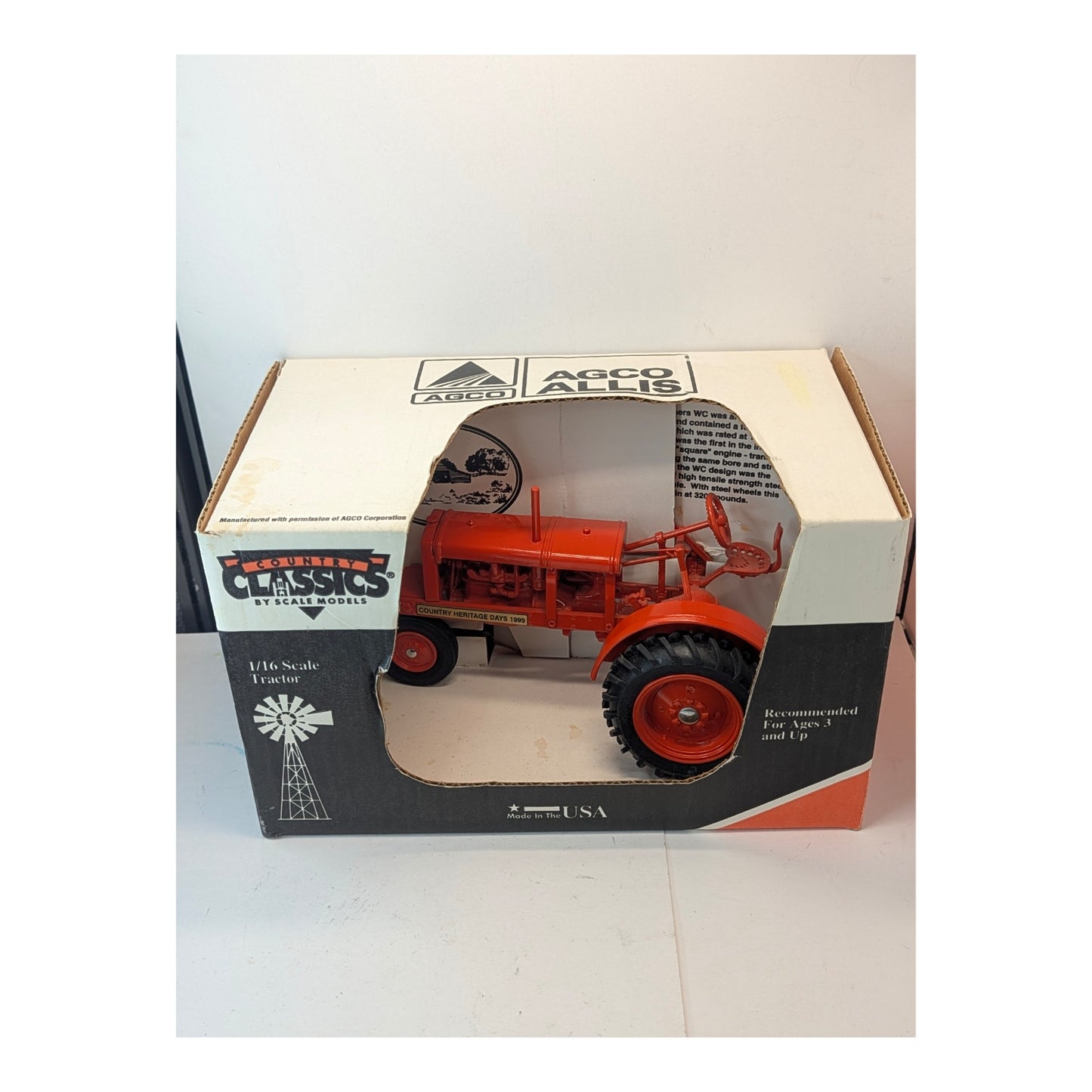 1999 AGCO Allis WC Tractor 1/16 Scale Die-Cast Model by Scale Models NIB