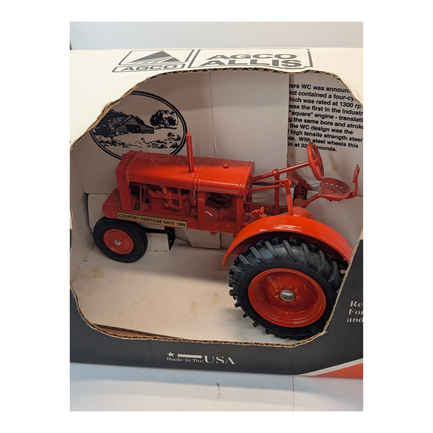 1999 AGCO Allis WC Tractor 1/16 Scale Die-Cast Model by Scale Models NIB