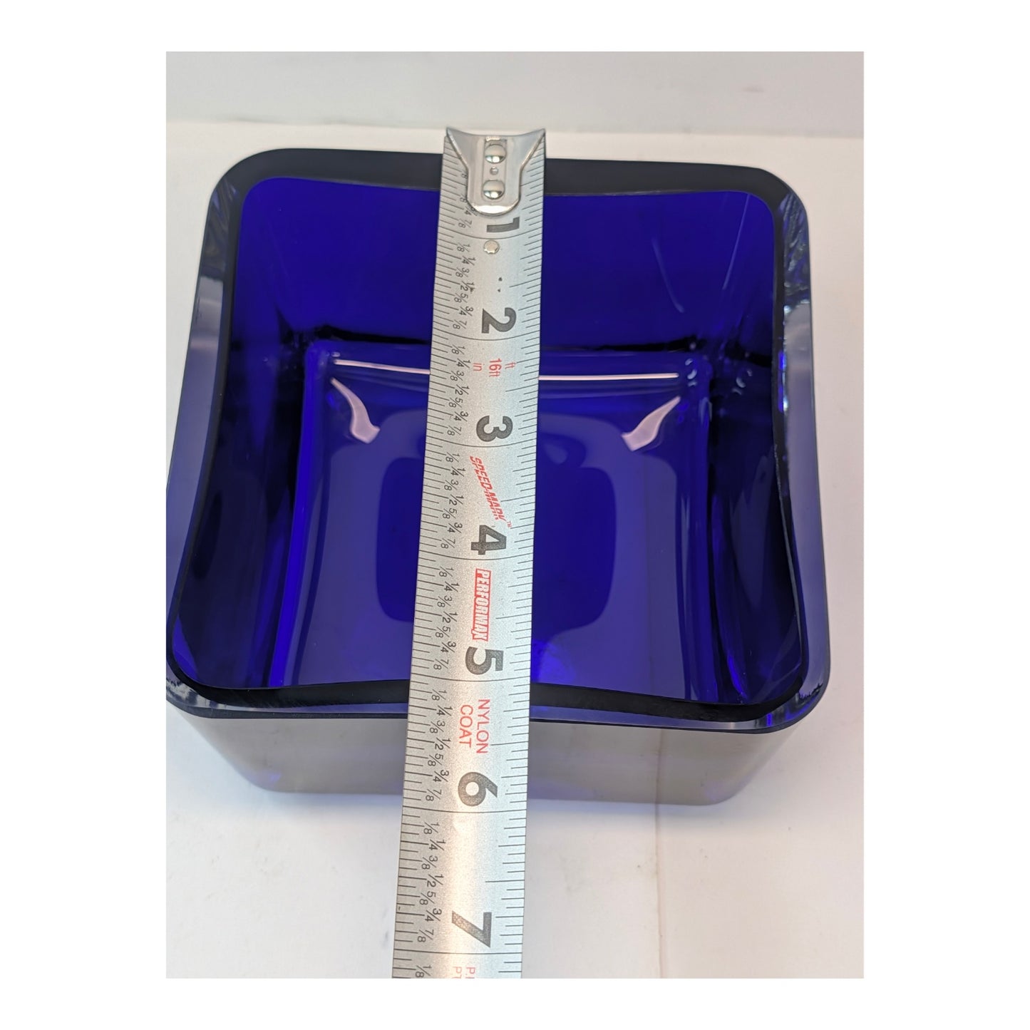 Heavy Krosno Cobalt Blue Cased Art Glass Bowl | Made in Poland