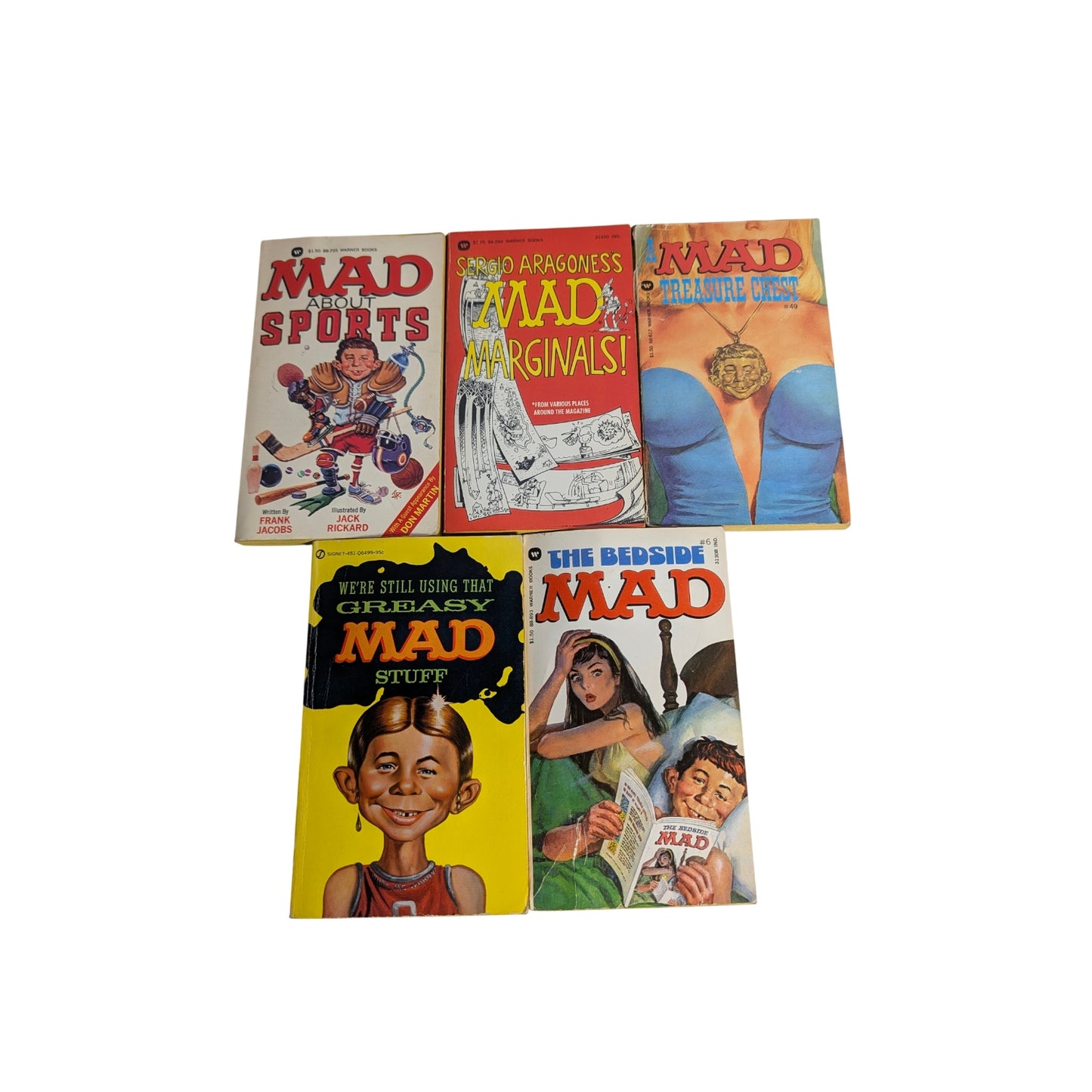 Vintage MAD Magazine Paperback Lot of 5 | 1970s-80s Satire Collection