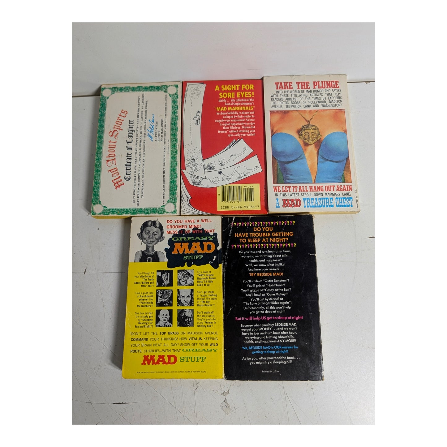 Vintage MAD Magazine Paperback Lot of 5 | 1970s-80s Satire Collection