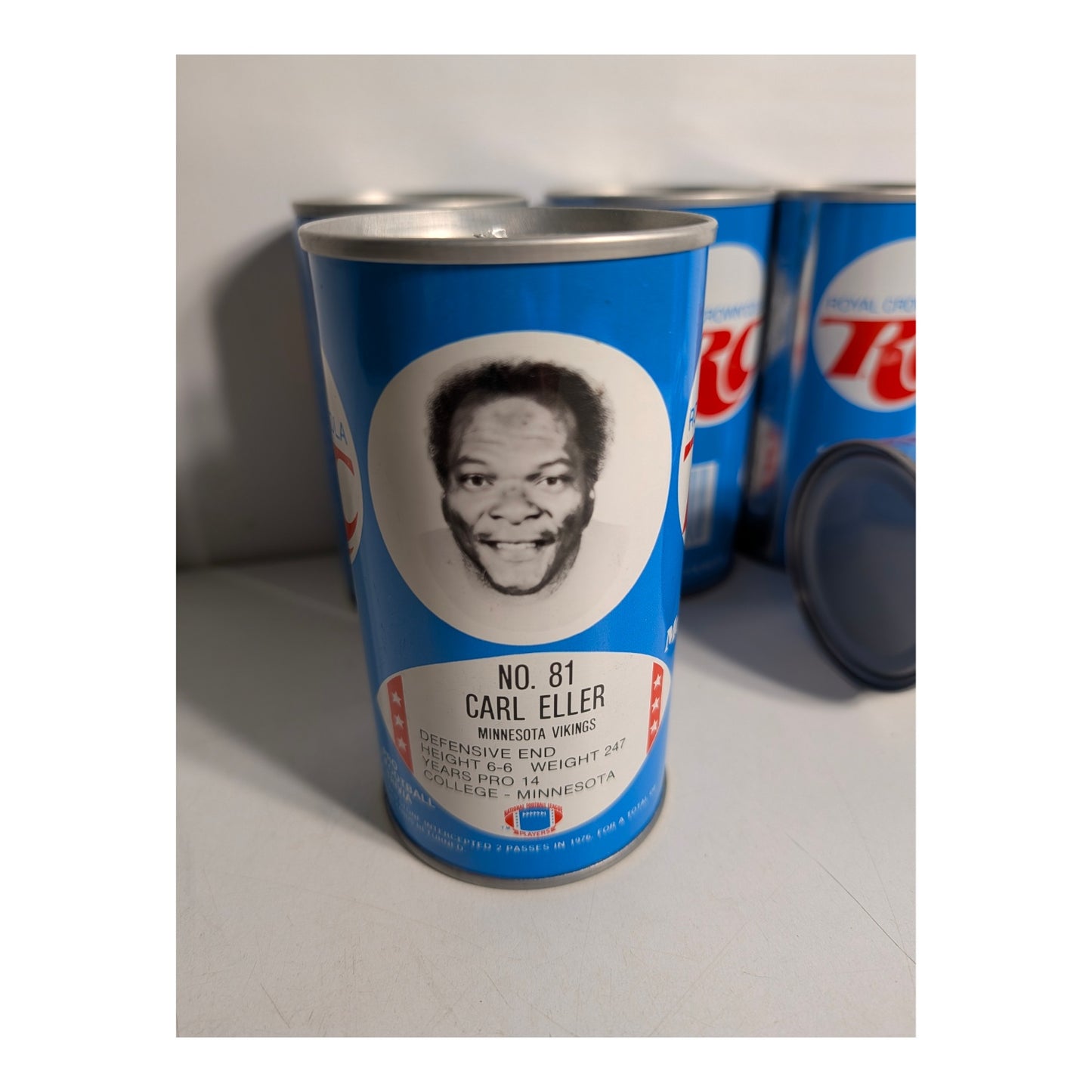 Vintage 1977 RC Cola Minnesota Vikings NFL Player Cans, Set of 5