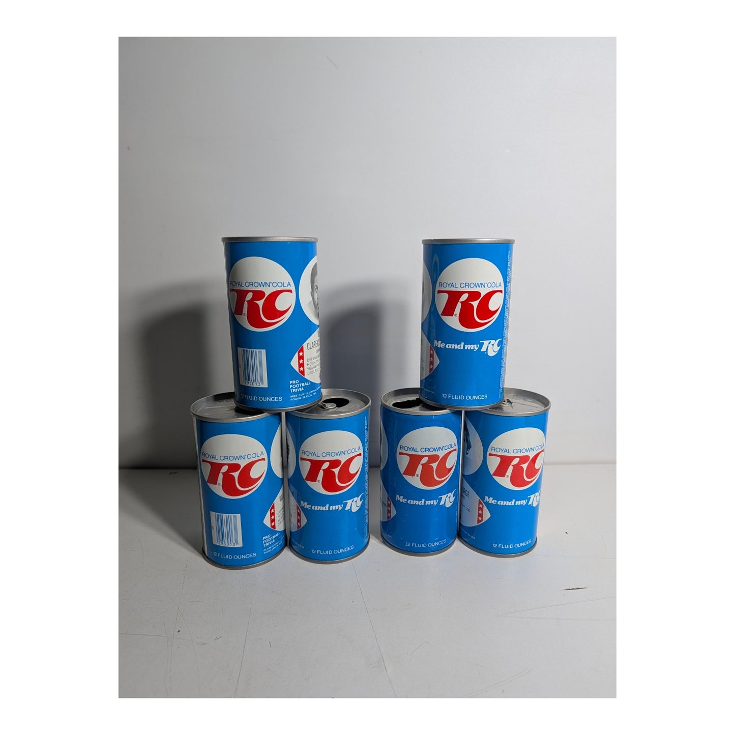Vintage 1975 RC Cola Green Bay Packers NFL Player Cans Set of 6