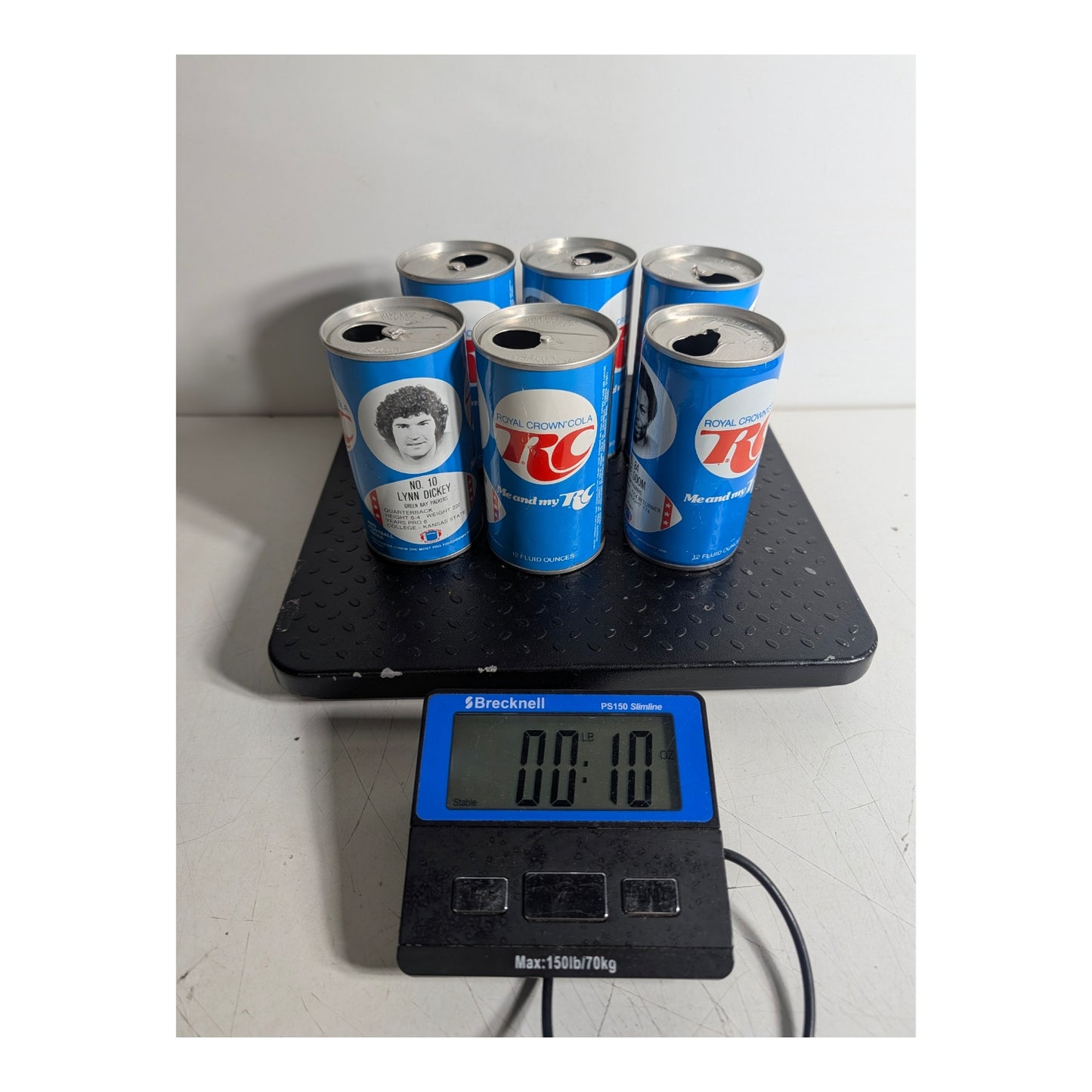 Vintage 1975 RC Cola Green Bay Packers NFL Player Cans Set of 6