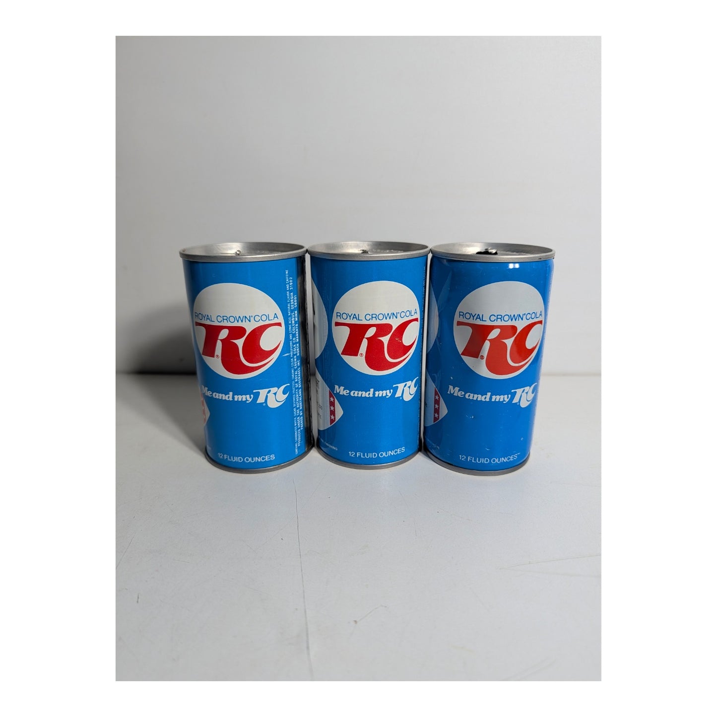 1970s RC Cola NFL Steelers & Browns Soda Cans Set of 3 Vintage