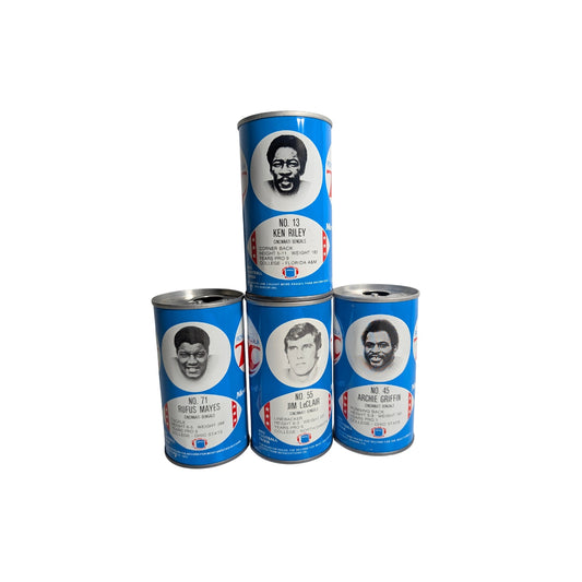 1970s RC Cola NFL Cincinnati Bengals Cans, Set of 4 | Vintage Pop Art