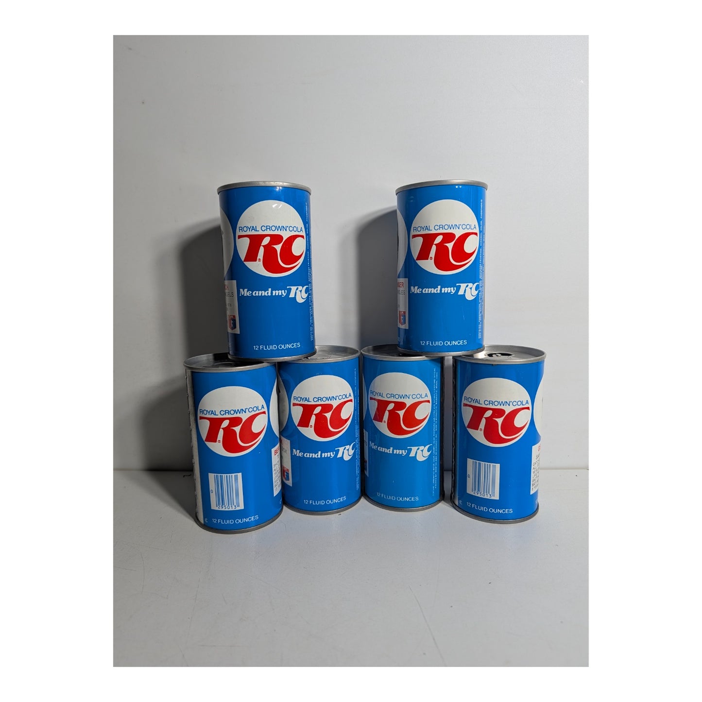 Vintage 1970s RC Cola MLB All-Star Baseball Cans, Set of 6