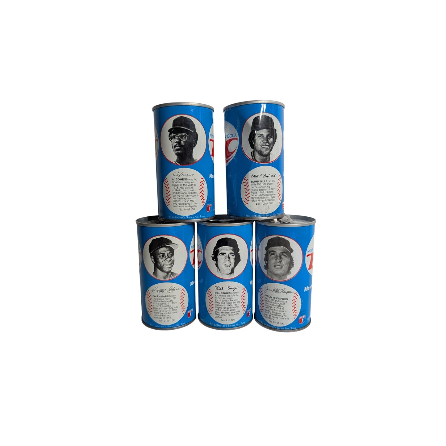 1978 RC Cola Minnesota Twins Baseball Collector Cans, Set of 5