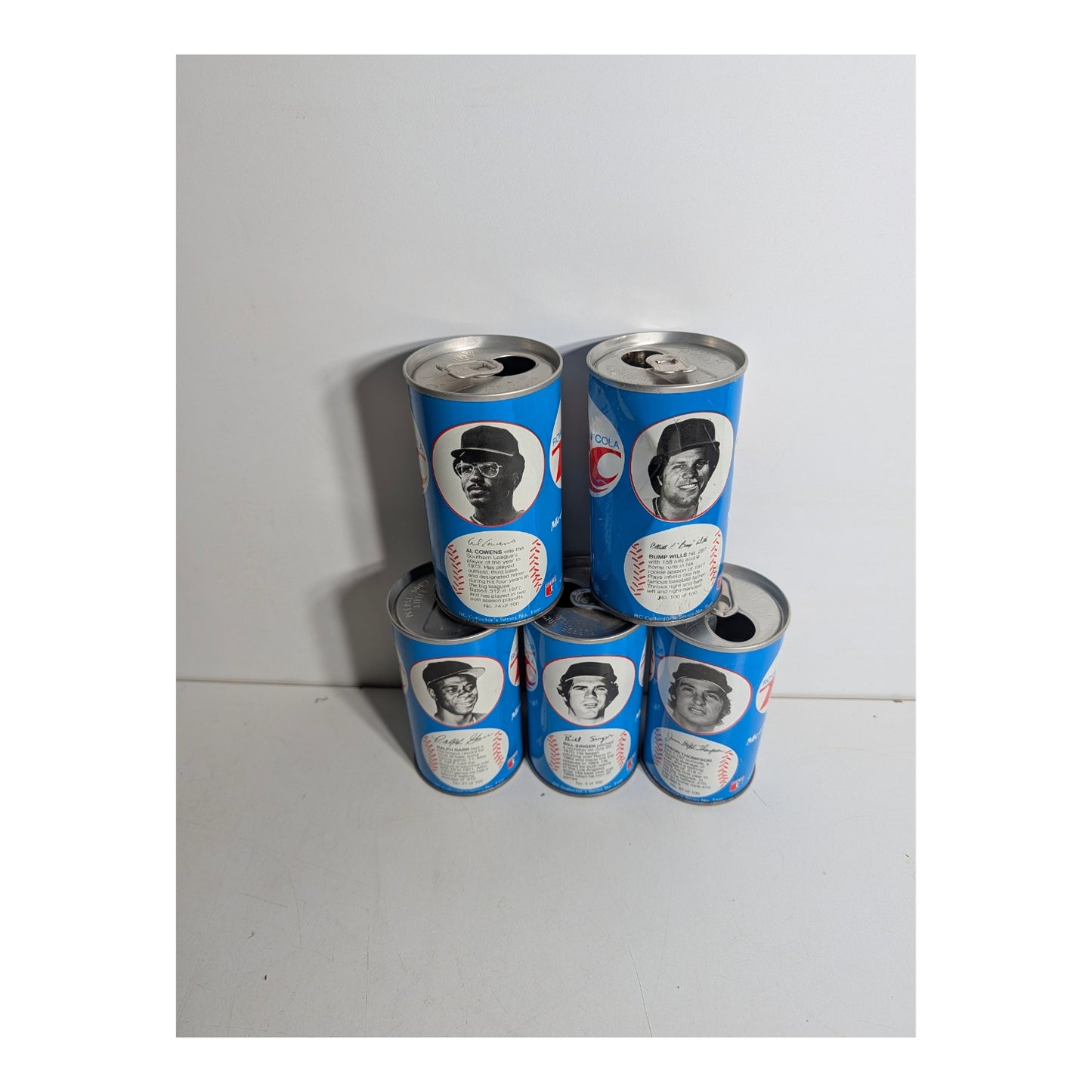 1978 RC Cola Minnesota Twins Baseball Collector Cans, Set of 5